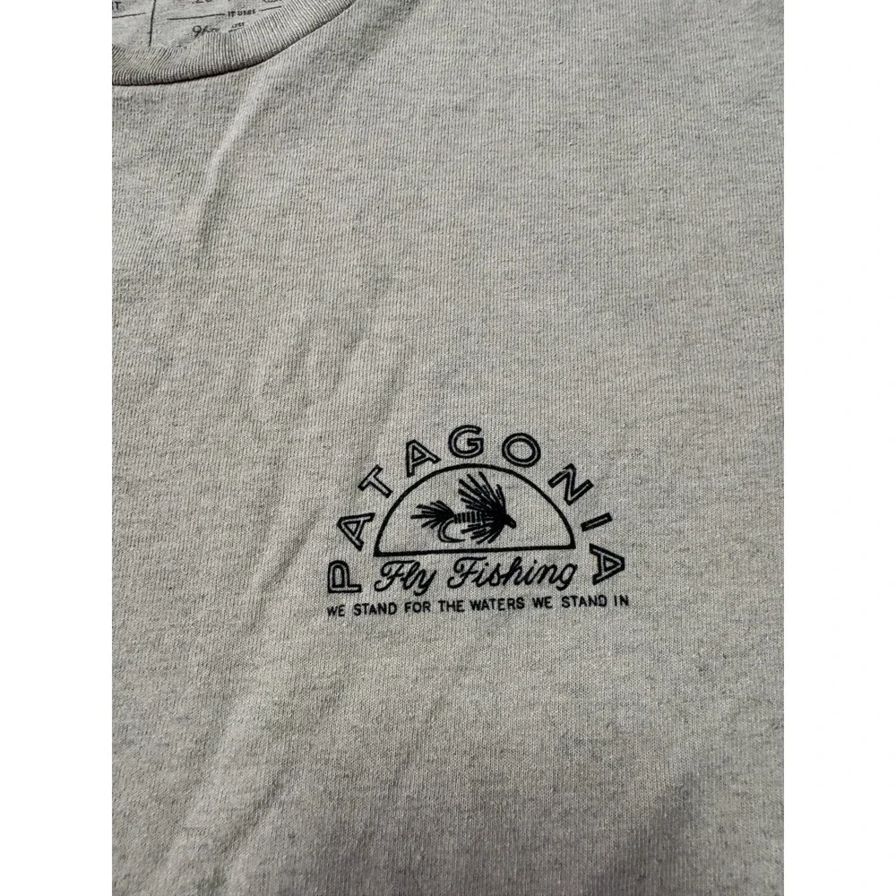Patagonia Mens Sm Take a Stand Responsibili Tee Shirt Short Sleeve Fly Fishing